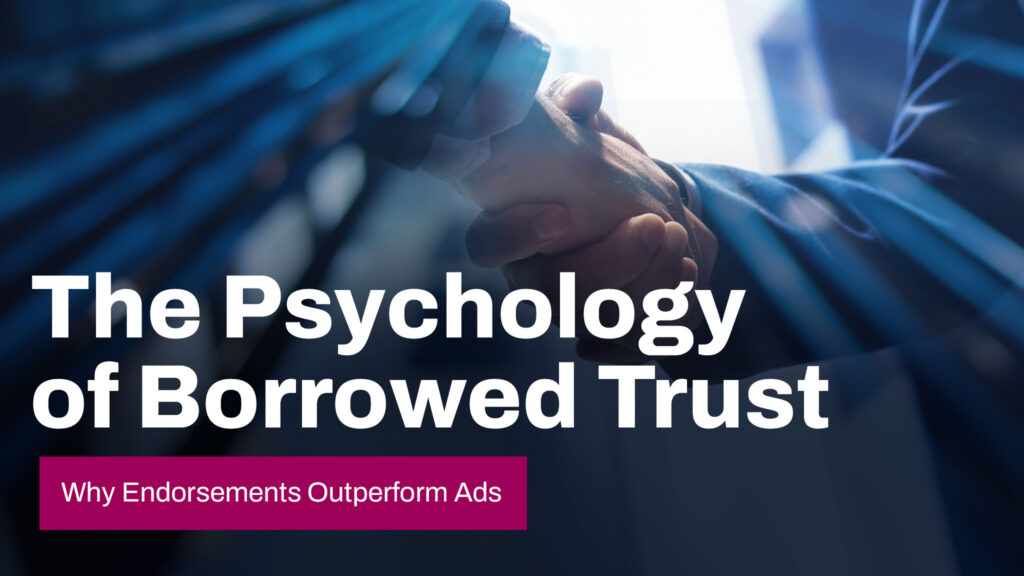 Business handshake illustrating trust and credibility in endorsement marketing and brand influence.