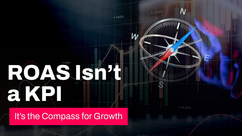 An image of a compass symbolizing that ROAS is a compass to success for a business.